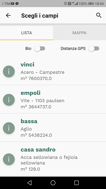 Fields list