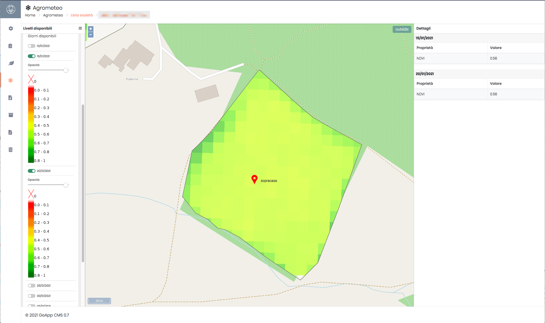 NDVI satellite index